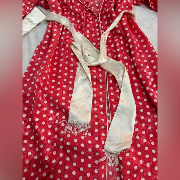 Silky Dotted Victorias Secret 90s Vintage Robe - Picture 10 of 10